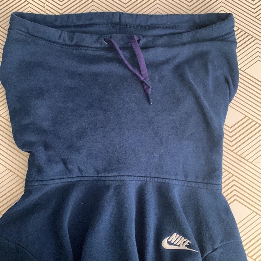Nike  Funnel Fleece Blue Hoodie/Sweatshirt Size M #570 - Picture 8 of 12